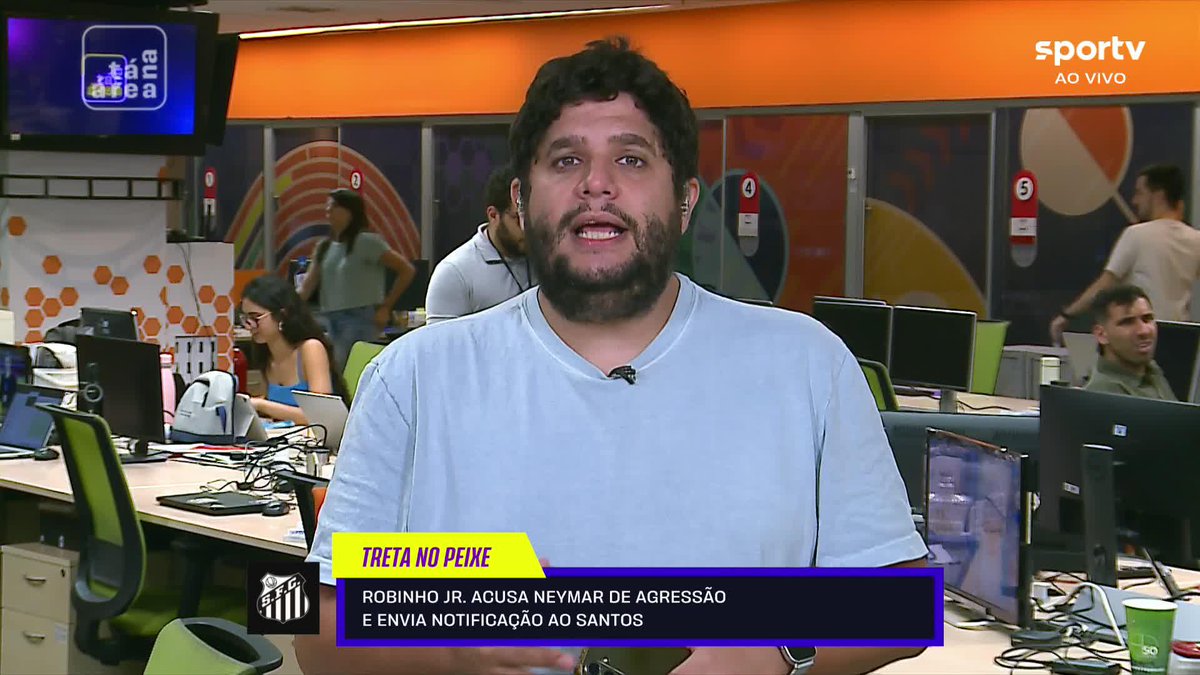 No #TáNaÁrea, José Edgar de Matos conta alguns bastidores do Santos, após o desentendimento entre Neymar e Robinho Jr., no treino do Peixe. #Futebol #Santos
