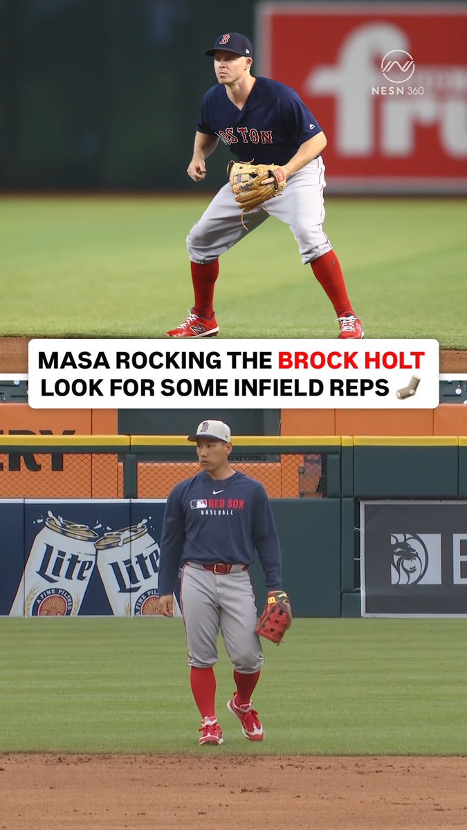 Masataka Yoshida is so ready to play that he’s working at shortstop 😂