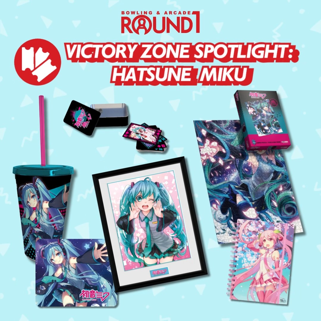 The spotlight is on the Victory Zone ✨ New Hatsune Miku items are ready to headline your collection! 🩵 Check out these show stopping items available now at the Victory Zone while supplies last! 🖱️ Hatsune Miku Flexible Mousepad 🌸 Hatsune Miku Cherry Blossom Spiral Notebook ♣️ Hatsune Miku Deck of 54 Playing cards Miku and Friends 🩵 Hatsune Miku Tumbler with Straw (16oz.) 🧩 Hatsune Miku Jigsaw Puzzle 1000 Pieces Petals 🖼️ Hatsune Miku Wink Collector Framed Print (12 x 16") Click the link for more details! ABYstyle #Round1USA #round1 #HatsuneMiku #newitems