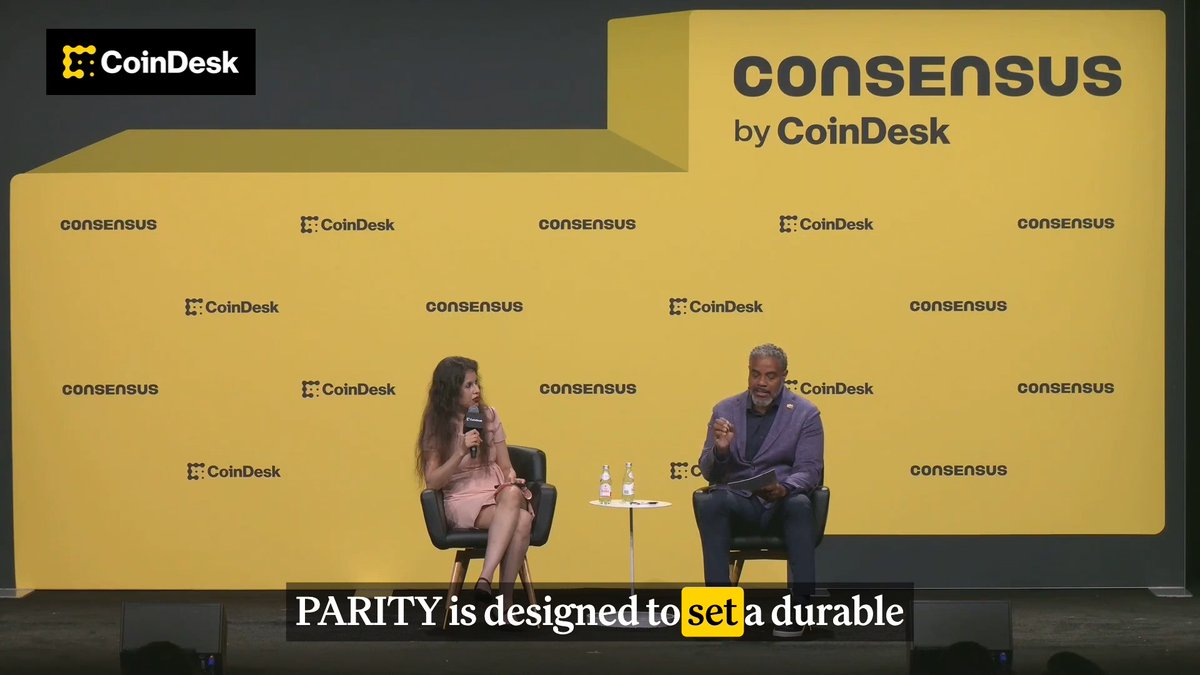 "PARITY is designed to set a durable floor, not to be the last word," Rep. Steven Horsford says on stage at Consensus by CoinDesk in Miami.