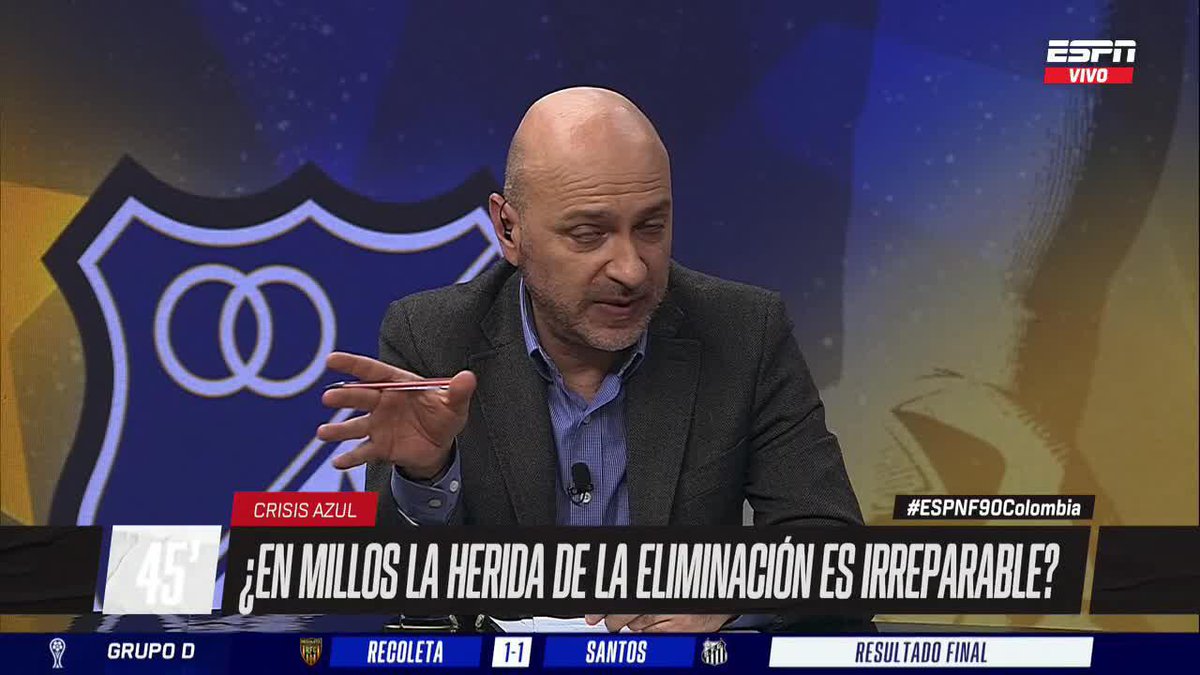 "Como están las cosas en Millonarios, yo me doy por bien servido con un empate en Montevideo.... Porque es una vergüenza" Nicolás Samper y la radiografía del equipo dirigido por Fabián Bustos. ▶️ No te pierdas #ESPNF90Colombia en el Plan Premium de #DisneyPlus