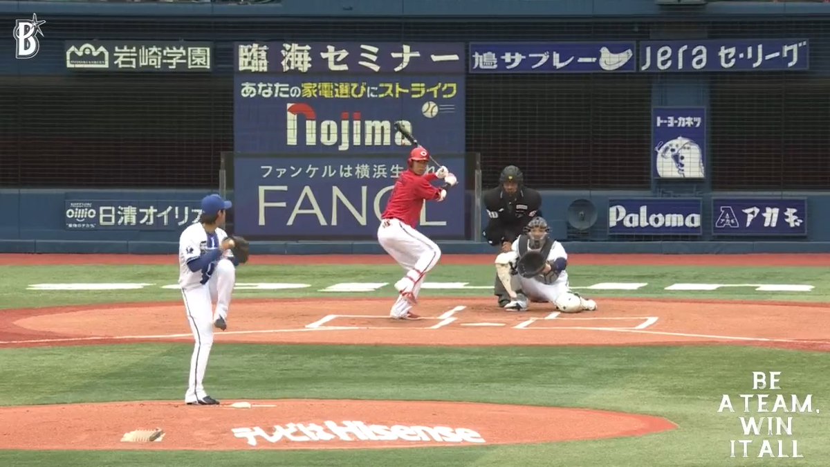 先発の #深沢鳳介 選手✨ 初回を見事三者凡退に抑える好投👍 1回表 DB 0 - 0 C #baystars