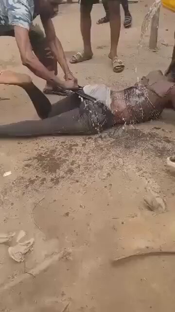 Doing this to a woman or anyone for whatever reasons is barbaric. Who caused Africans?😭😭😭