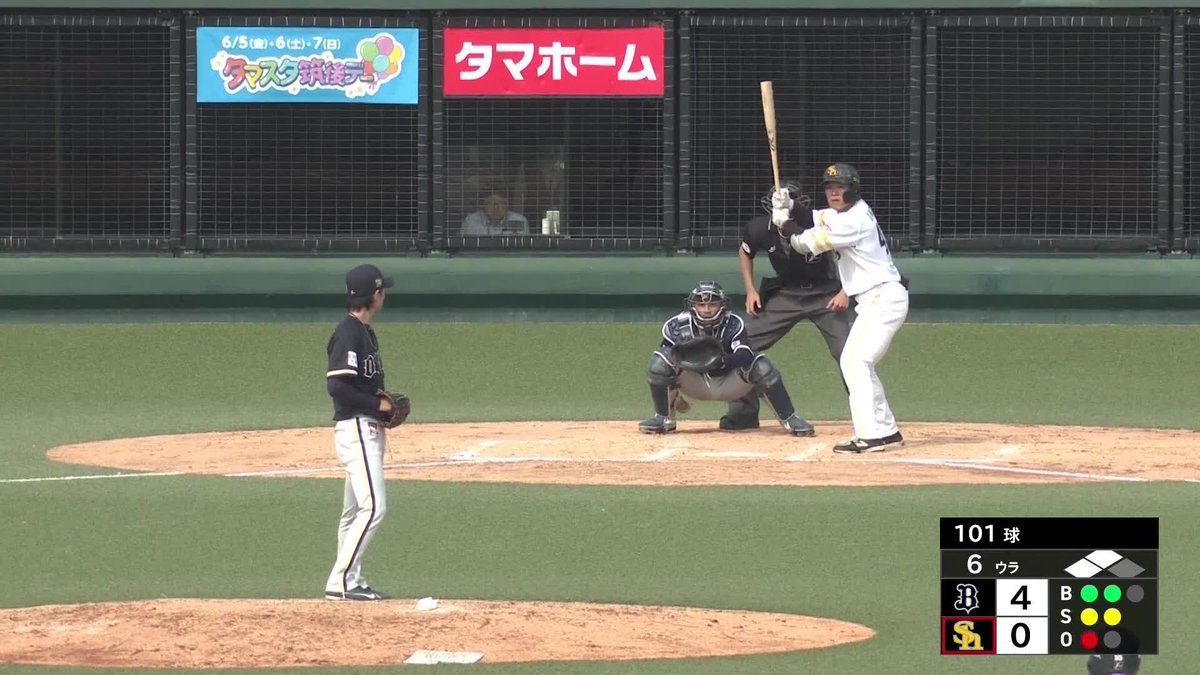 1軍昇格へ向けて 山岡泰輔 ホークス打線を 6回6奪三振1失点に抑える! ⚾ソフトバンク×オリックス(ファーム) #イージースポーツ #Bs2026 #だったらDAZN
