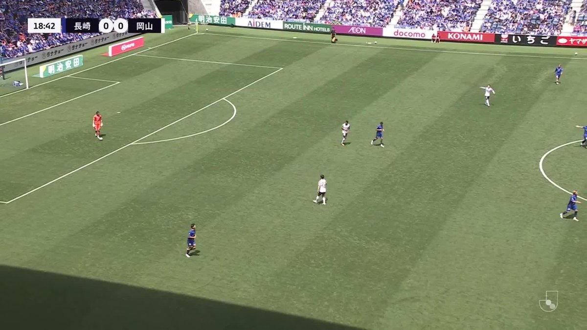 🔷🔶 𝙏𝙊𝘿𝘼𝙔'𝙎 𝙂𝙊𝘼𝙇⚽️✔️ 🔢1-0 ⚽️#岩崎悠人 選手 "長崎加入後、初得点🌼" #波多野豪 選手の正確無比なロングキックから抜け出した #岩崎悠人 選手が巧なハーフボレーで値千金の先制弾💥🐯 #vvaren #長崎旋風 #長崎岡山