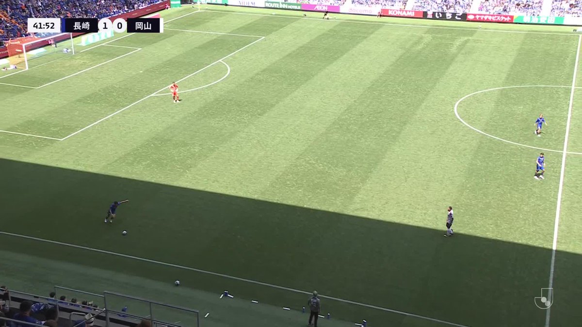 🔷🔶 𝙏𝙊𝘿𝘼𝙔'𝙎 𝙂𝙊𝘼𝙇⚽️✔️ 🔢2-0 ⚽️#チアゴサンタナ 選手 圧巻の"3試合連続ゴール"🇧🇷 #山田陸 選手がセカンドボールを高い位置で回収、細かいタッチから #チアゴサンタナ 選手が左足一閃🚀💥 #vvaren #長崎旋風 #長崎岡山