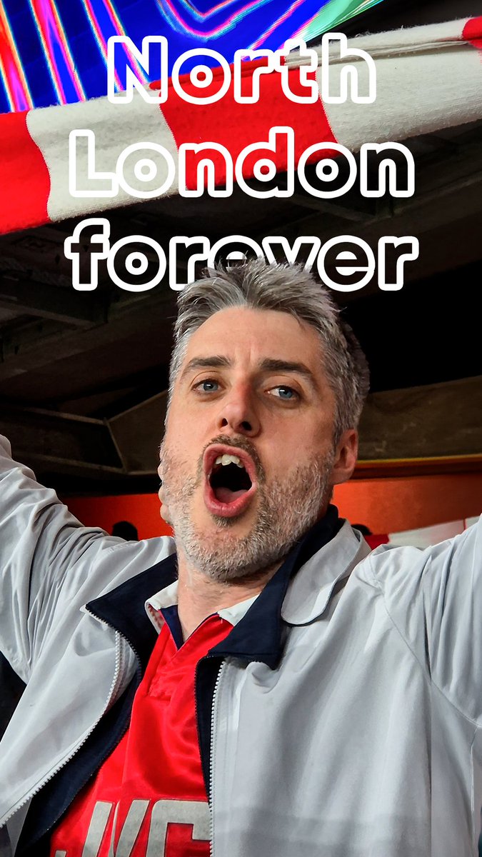 🔴⚪North London Forever🎶 20年ぶりのチャンピオンズリーグ決勝進出を決めたアーセナル。 大合唱のサポーターと喜び分かち合う。 決勝は30日、PSG対バイエルンの勝者と激突。 🎥：Stan Sport Football