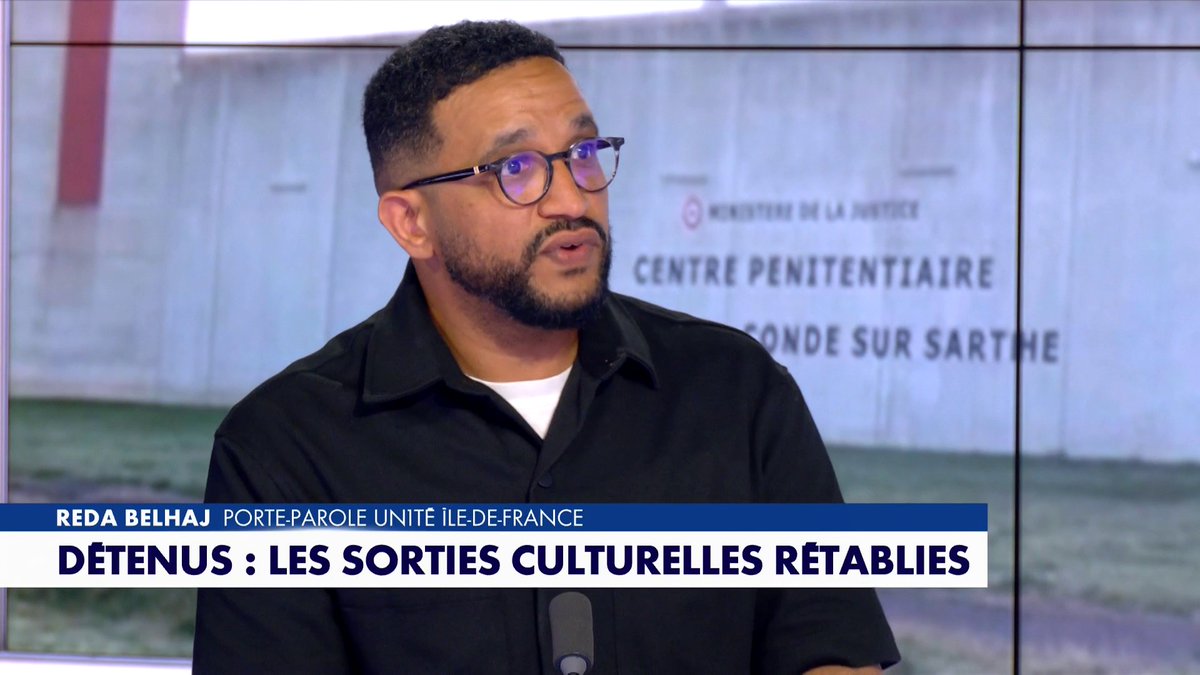 Reda Belhaj, porte-parole du syndicat de Police Unité Île-de-France au sujet des sorties culturelles de détenus : «Les rôles sont inversés, on a mis les gens dans un confort». Toute l'info est à retrouver sur