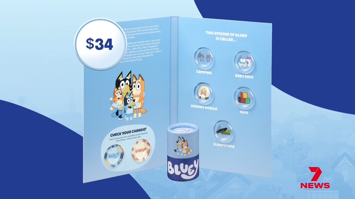 Hoy salió a la venta una edicion limitada de monedas de curso legal en Australia de Bluey de $2 y ya se venden en el correo. El baile del estado apoyando al sector privado es total.