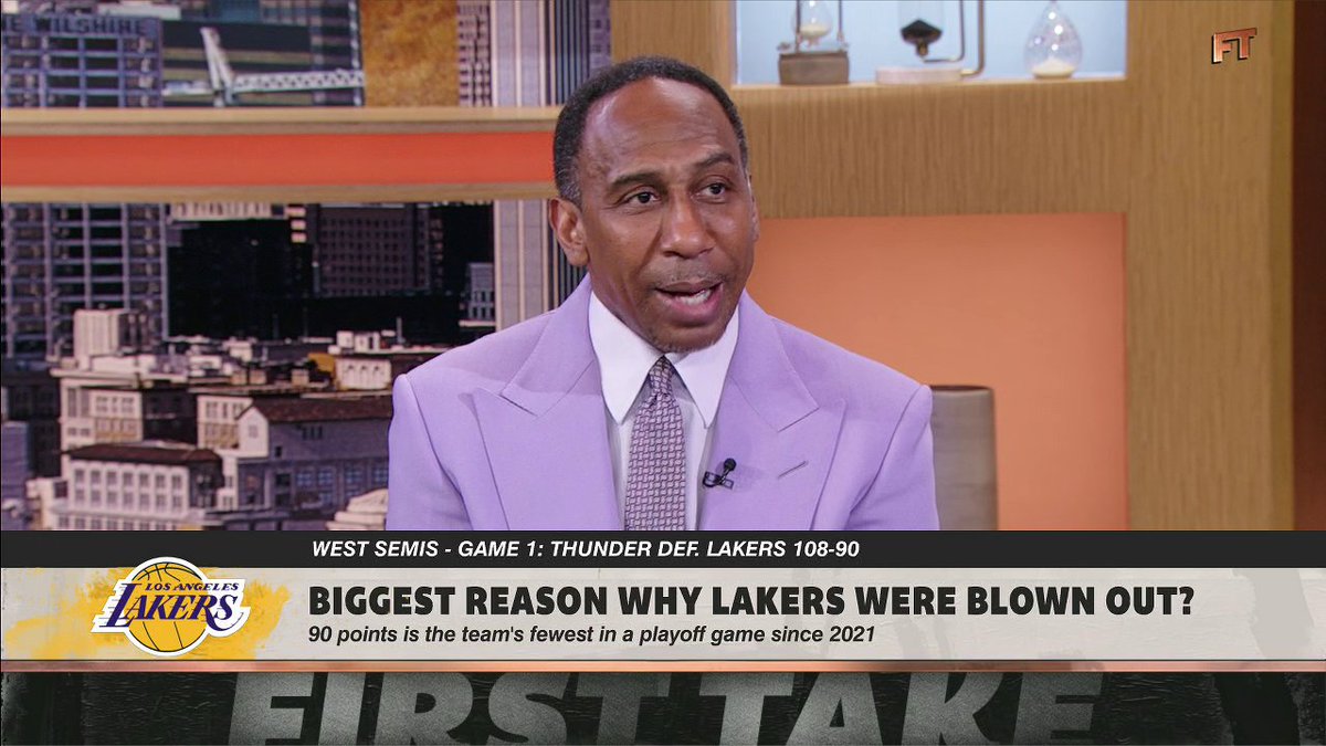 "[LeBron] did his job, but he's a one-man show. That's not going to work against the reigning, defending NBA champions." Stephen A Smith reacts to the Lakers' Game 1 loss vs. OKC 😳