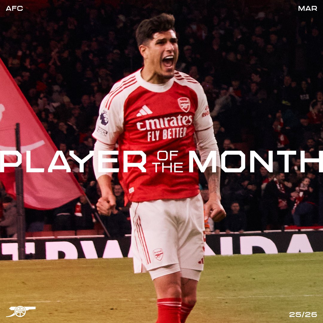 🥁 Our April Player of the Month as voted for by you… 🇪🇨 Piero Hincapie🏅