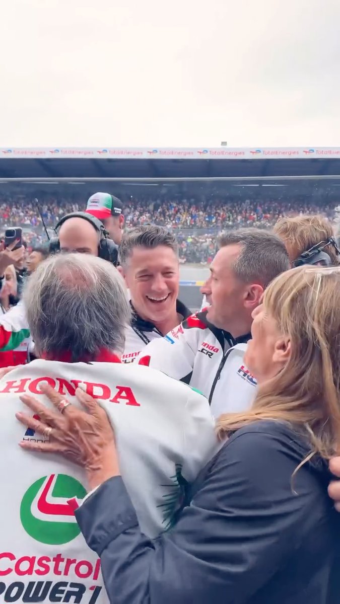 It was meant to be 🇫🇷❤️ Can never forget last year's fairytale moment as Johann Zarco won his home GP in front of his parents 🥹 #MotoGP | #FrenchGP