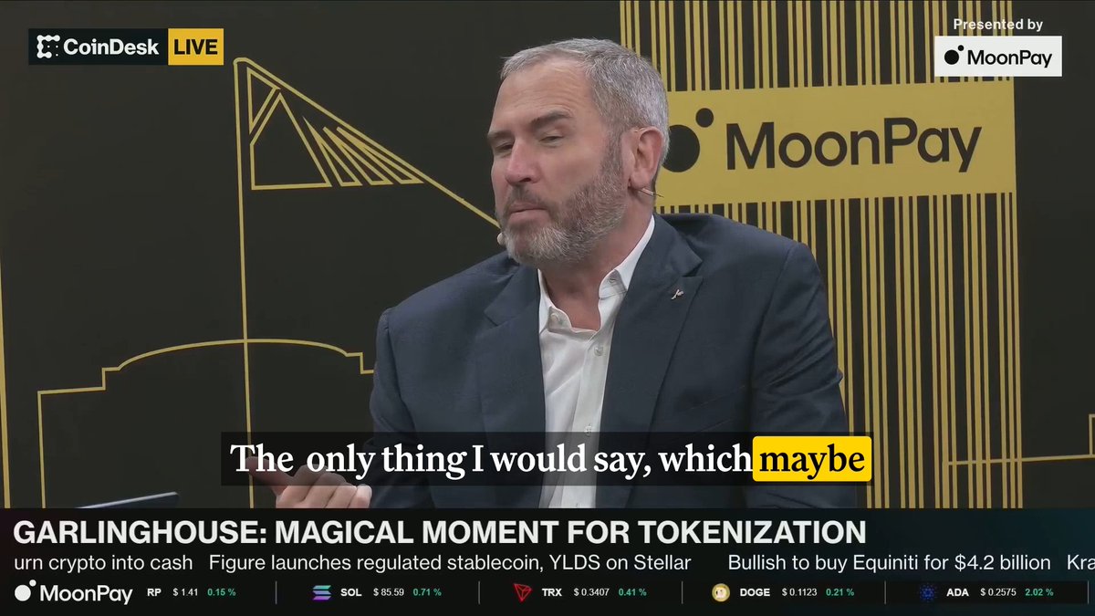 🤖 Ripple is not thinking about AI as a "tool to reduce headcount," CEO Brad Garlinghouse tells CoinDesk Live at Consensus 2026, presented by MoonPay 🟣.