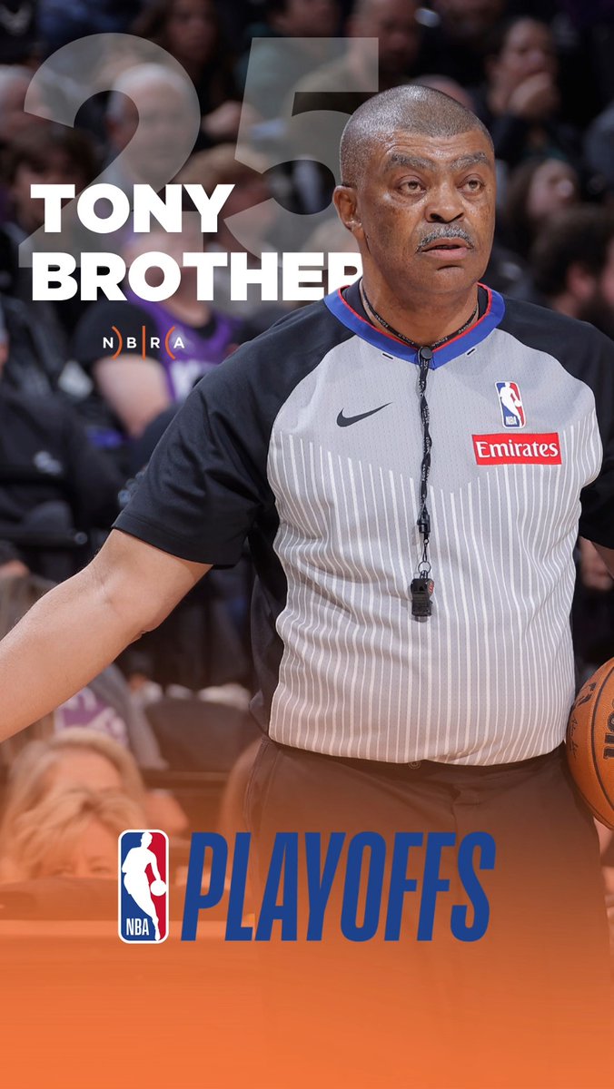 Tonight’s NBA Playoff Referee Assignments 🏀🏆 EAST SEMIFINALS – GAME 2 ⏰ 7PM ET 🏀 Philadelphia 76ers at NEW YORK KNICKS 🏀 25 Brothers, 39 Ford, 45 Forte Alternate Official: Eric Dalen WEST SEMIFINALS – GAME 2 ⏰ 930PM ET 🏀 Minnesota Timberwolves at San Antonio Spurs 🏀 48 Foster, 4 Wright, 27 Ervin Alternate Official: Andy Nagy Replay Center Referees: Josh Tiven 📺 NBA on ESPN