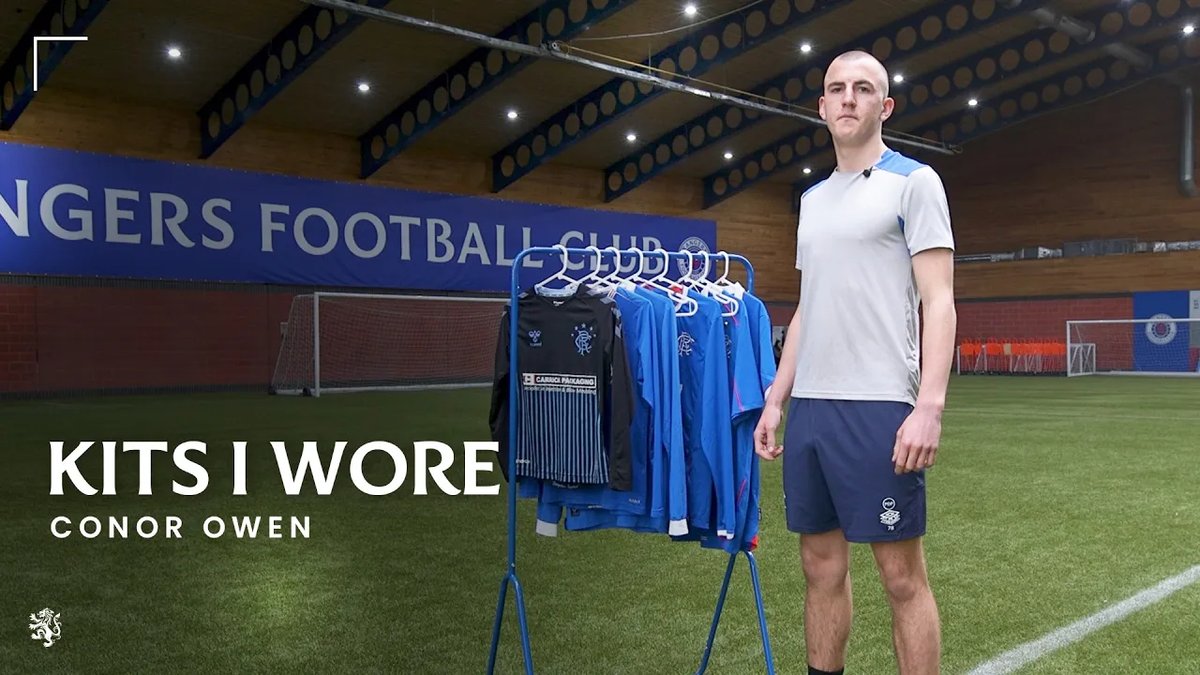💙 Conor Owen talks us through the kits he wore during his journey through the Rangers Academy, in collaboration with Carrick Packaging, as they celebrate 175 years in business.