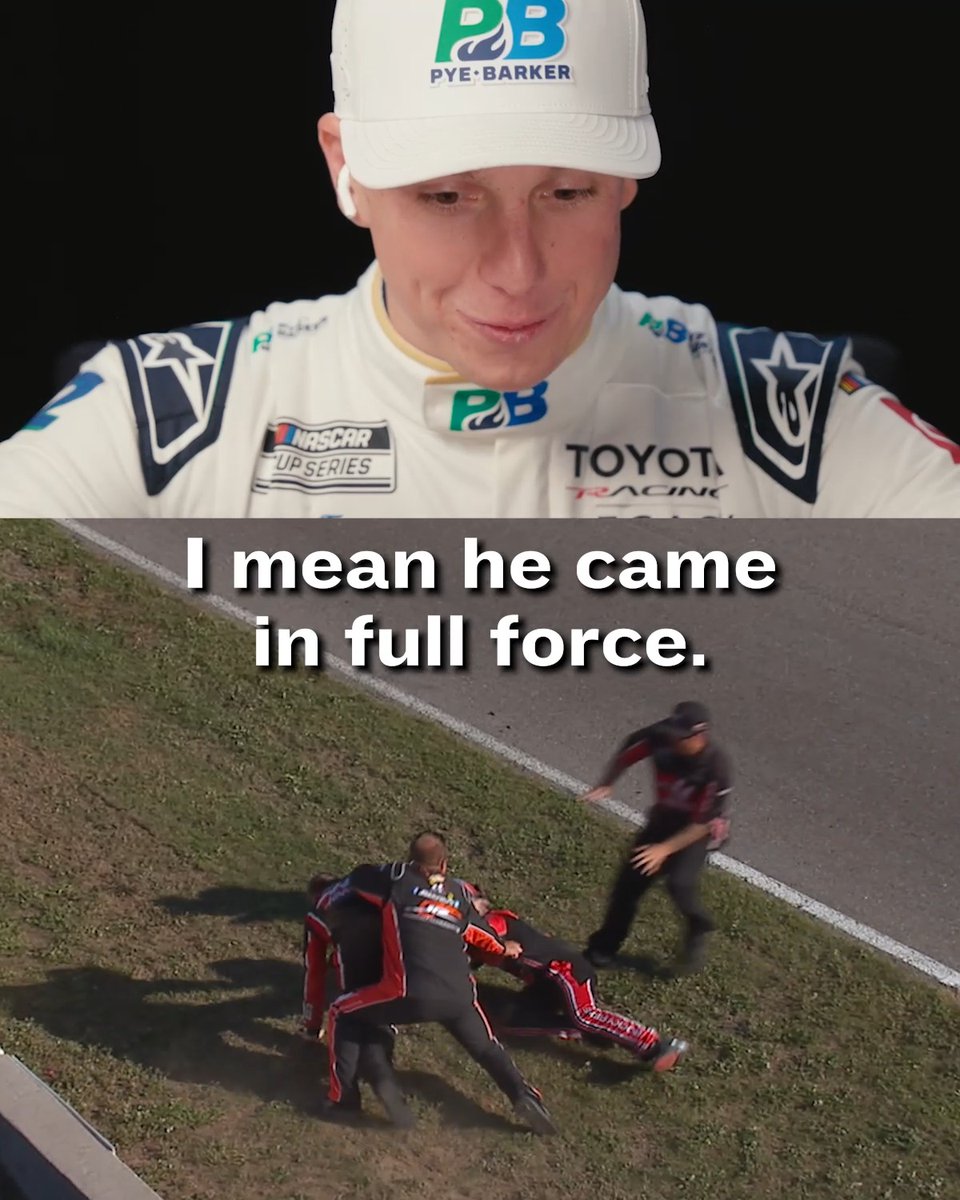 This is definitely not hugging. 😂 John Hunter Nemechek | Cole Custer