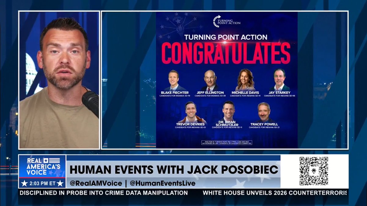 NO MORE RINOS: INDIANA PRIMARY SWEEP 🗳️ "The days of RINOs hiding behind committee assignments and lobbyists cash are OVER. For President Donald J. Trump and MAGA this victory is PURE vindication. Indiana PROVED IT". Jack Posobiec Turning Point Action