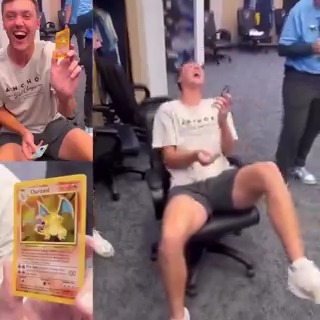 Players just love ripping Pokémon cards in the clubhouse 🔥 Jacob Misiorowski also pulled a rare Charizard 😮
