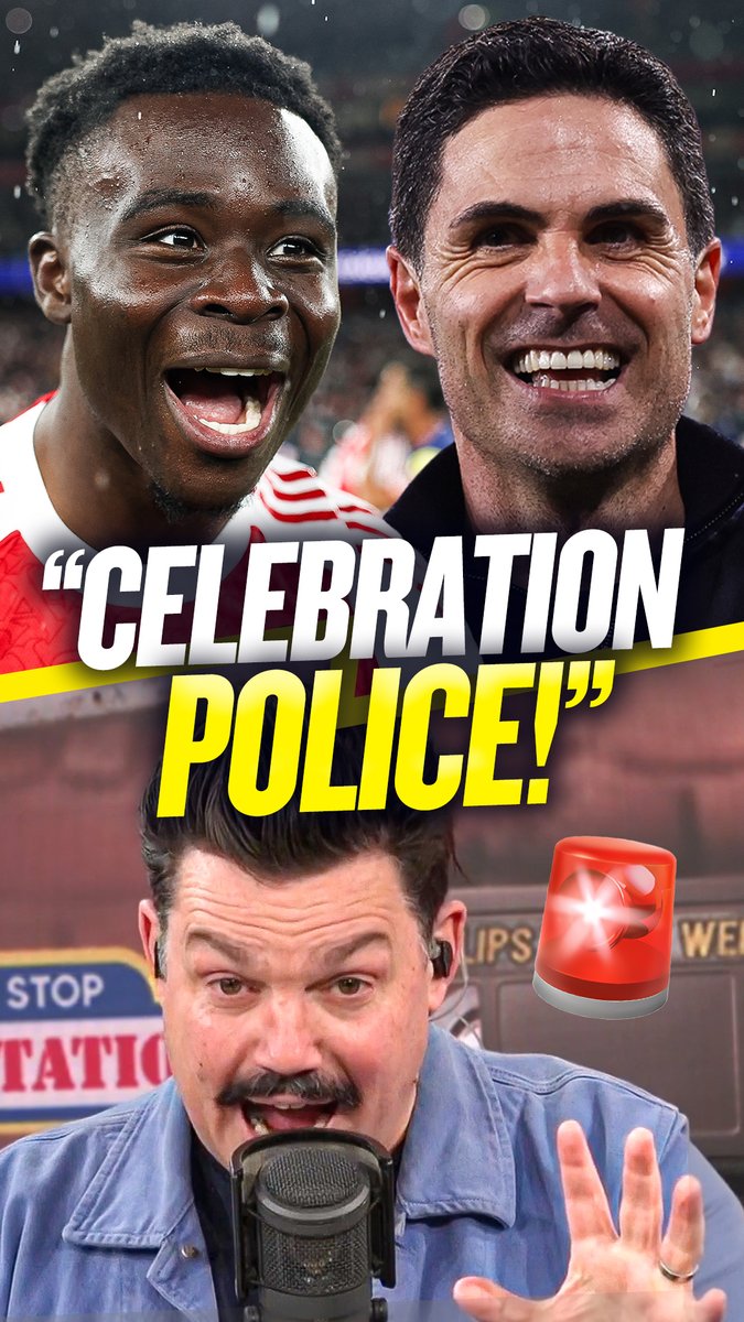 "Celebration police!" 🚨 Max Rushden & Charlie Baker clash over Arsenal's post-match celebrations after reaching the Champions League final.. 😅 #AFC #Arsenal #UCL