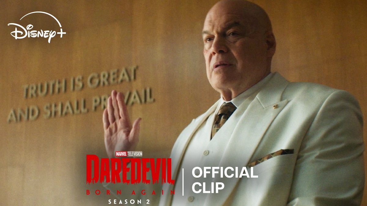 The defense calls Mayor Wilson Fisk. Watch this official clip from Marvel Television’s #DaredevilBornAgain Season 2 and don't miss the season finale, now streaming only on Disney+.
