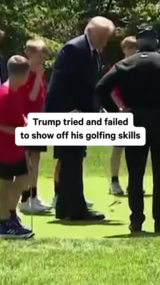 He misses every putt and then just gives up.