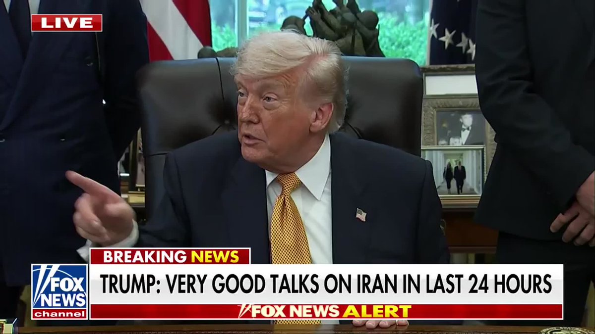 JUST IN: President Trump sends a "simple" message to Pope Leo ahead of Secretary of State Marco Rubio’s high-stakes meeting: "It's very simple. Whether I make him happy or I don't make him happy: Iran cannot have a nuclear weapon." "He seemed to be saying that they can. And I say they cannot, because if that happened, the entire world would be hostage. And we're not going to let that happen. That's my only message."