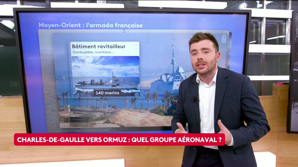 🔴 🗣️ Ormuz : le porte-avions Charles de Gaulle se dirige avec une armada vers la région du Golfe. Franceinfo vous raconte les détails de ce déploiement. Loïc de La Mornais #SurLeTerrain #Canal16