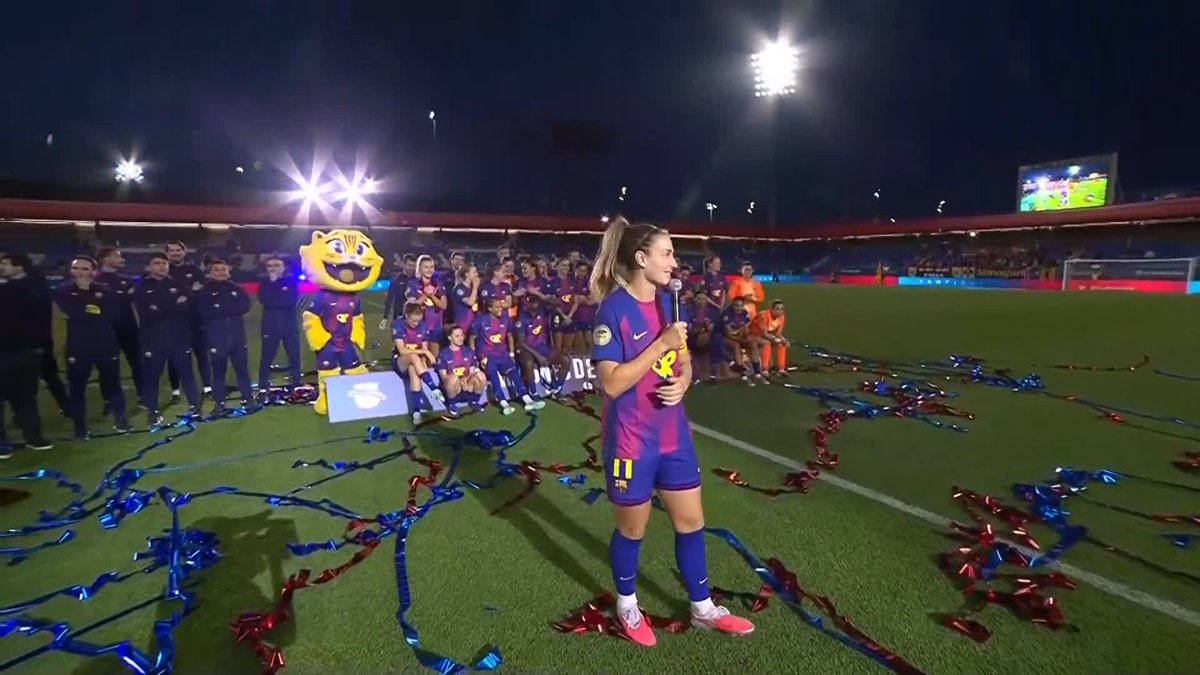 🗣️ Alexia Putellas: “We want to win the two finals that we have left and lift all the trophies again.” “We will always give everything for you. Visca el Barça and visca Catalunya.” 💙❤️