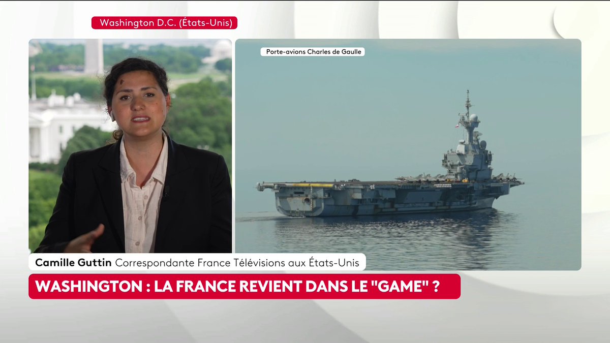 🔴 🗣️ "Les militaires américains savent très bien ce qu'est le Charles de Gaulle" : notre correspondante à Washington CamilleGuttin rapporte les réactions américaines après l'annonce de l'arrivée du porte-avions français dans le Golfe. Loïc de La Mornais #SurLeTerrain #Canal16