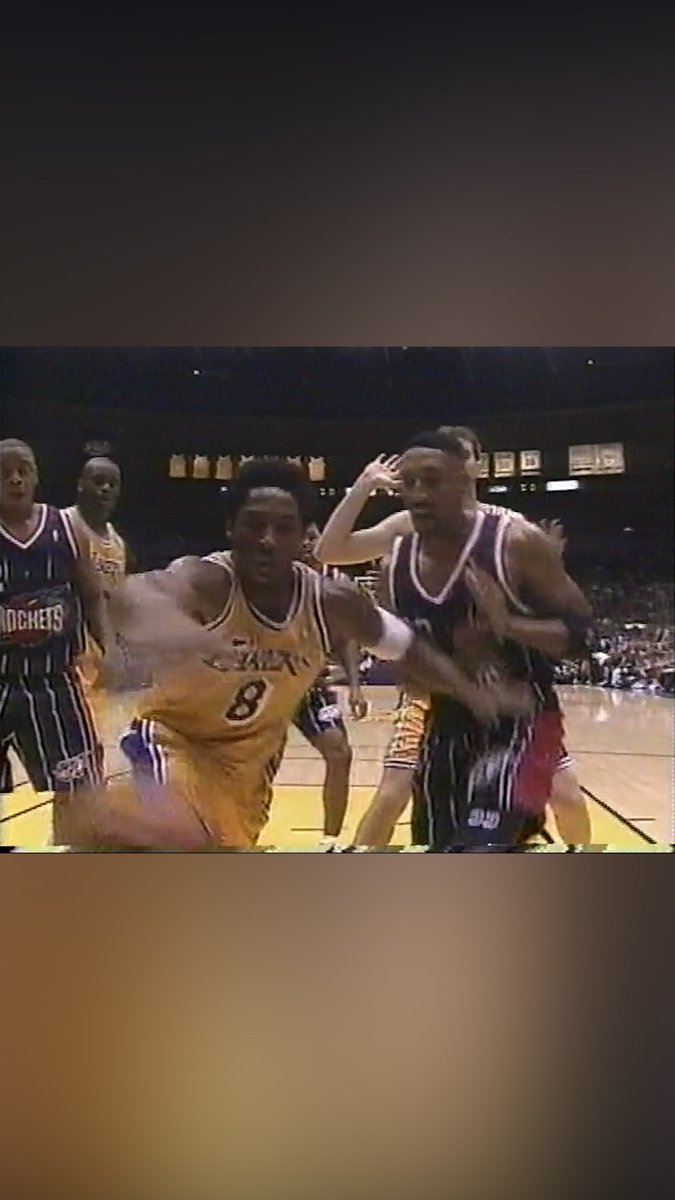 (1999) Kobe Bryant goes basket-for-basket with Charles Barkley who's about to be a retired player in 8 months. Shaquille O'Neal and Hakeem Olajuwon go 1-on-1. Scottie Pippen checks young Kobe.