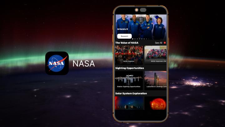 Look out for the International Space Station the next time it passes over your town! You might see it in the night sky the next time it's nearby — download our NASA app to get notified, or look it up on our website at