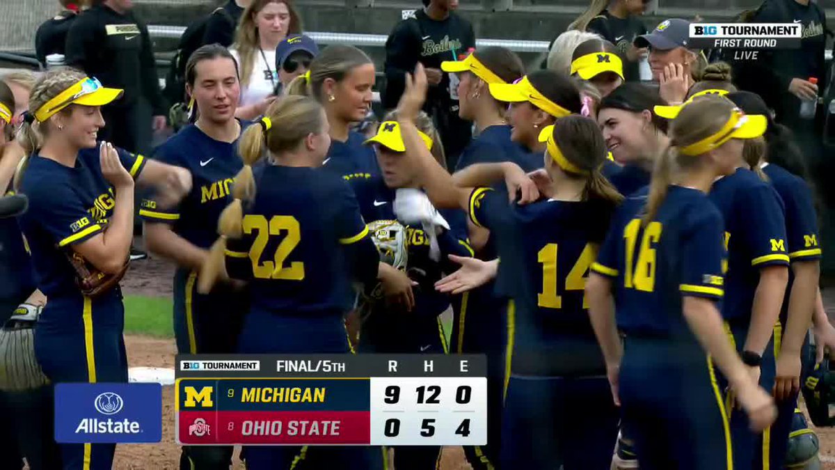 Wolverines open their B1G tourney with a run-rule shutout over rival Ohio State 👀 Michigan Softball