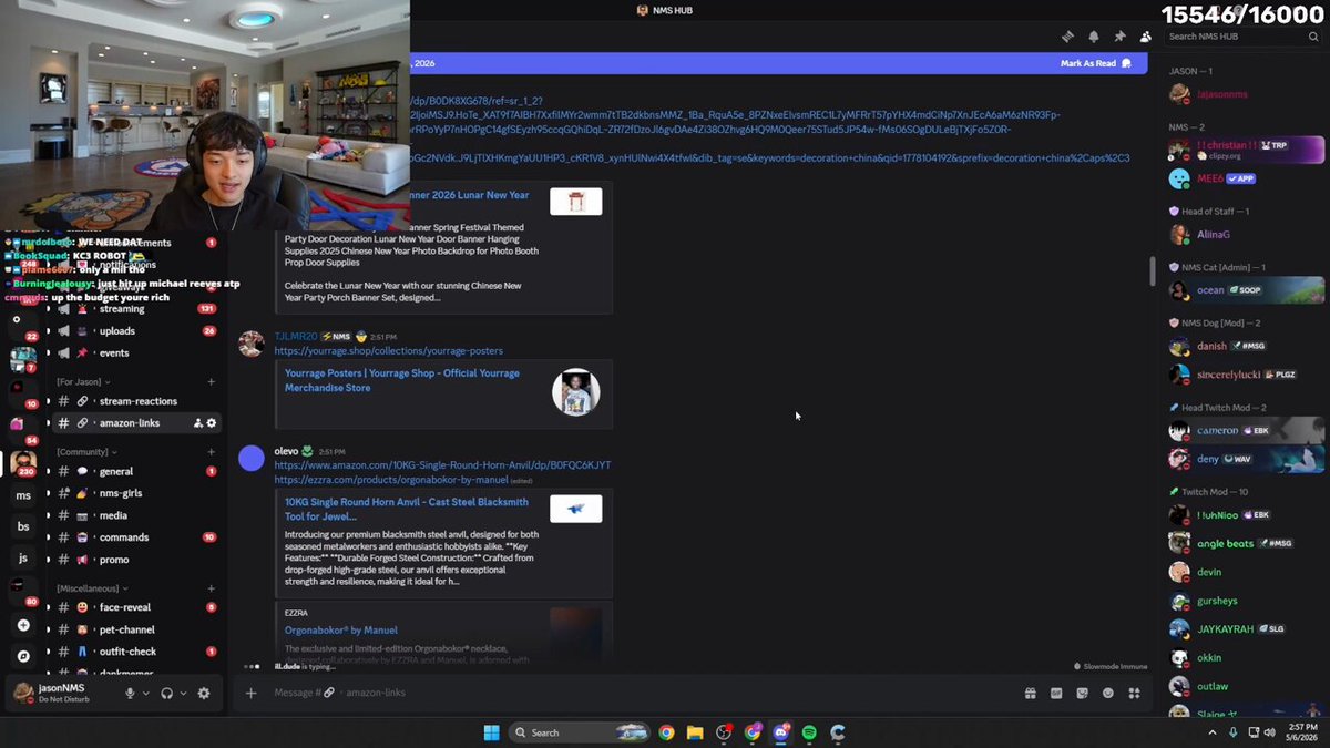 Jasontheween was caught off guard after one of his viewers sent him a link of YourRAGE posters to decorate his room with😭
