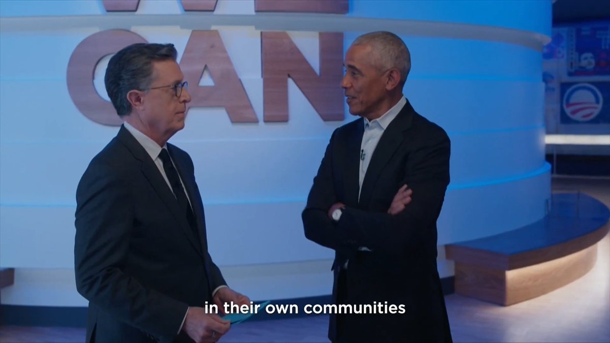 It was great talking to Stephen and the inspiring young people we’ve worked with at the The Obama Foundation on the The Late Show. When the Obama Presidential Center opens this June 19, my hope is that this will be a place where people can come together to meet, learn, and work with each other to create change in their communities. Learn more at