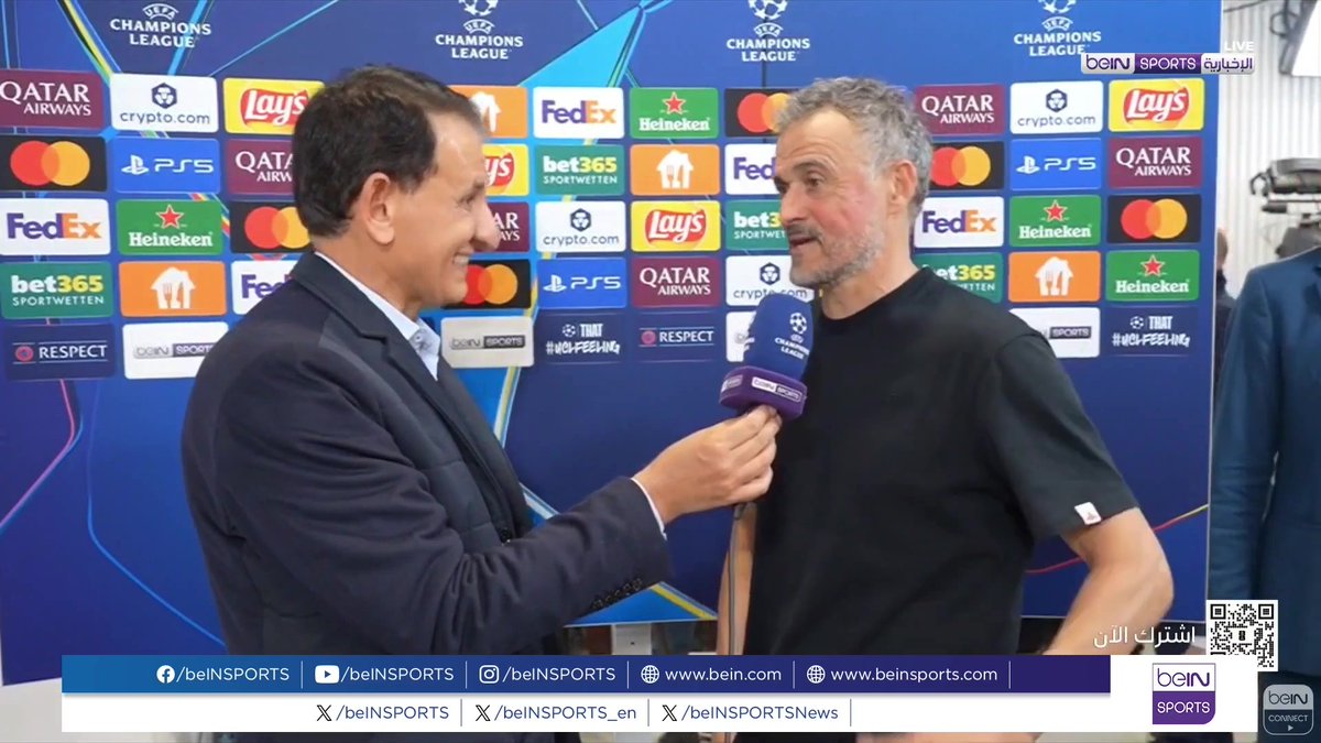 🟣🎤 تصريح خاص | لويس إنريكي مدرب باريس سان جيرمان يقول إن التواجد في نهائي دوري أبطال أوروبا للمرة الثانية على التوالي هو أمر خارق للعادة، فيما أكد جواو نيفيش أن فريقه توهج في الأوقات المناسبة