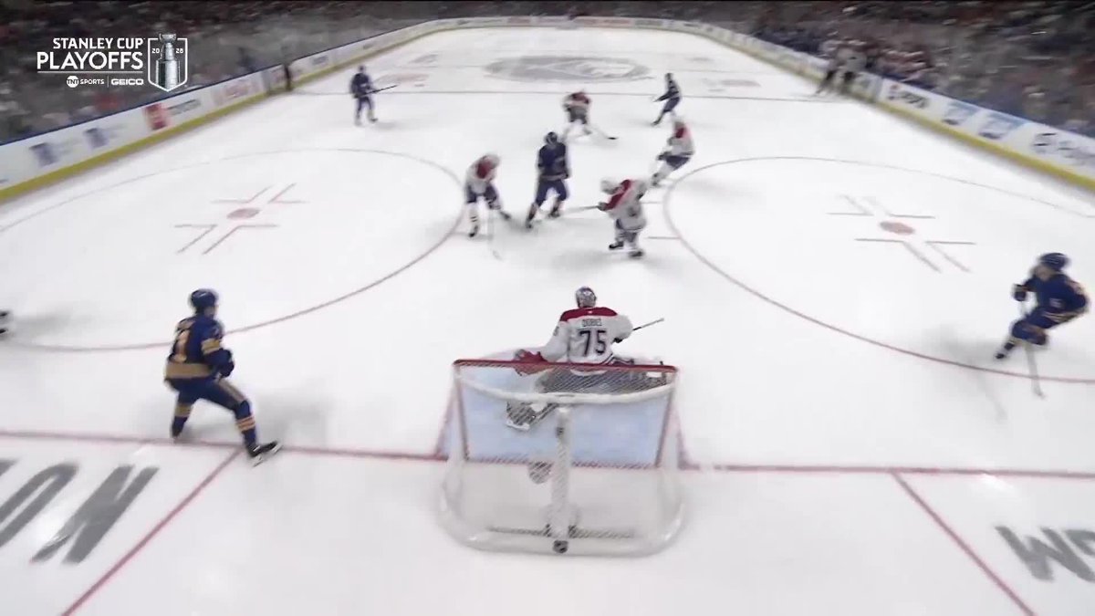 BENSON WITH ANOTHER BEAUTY DISH DOUBLES THE SABRES LEAD