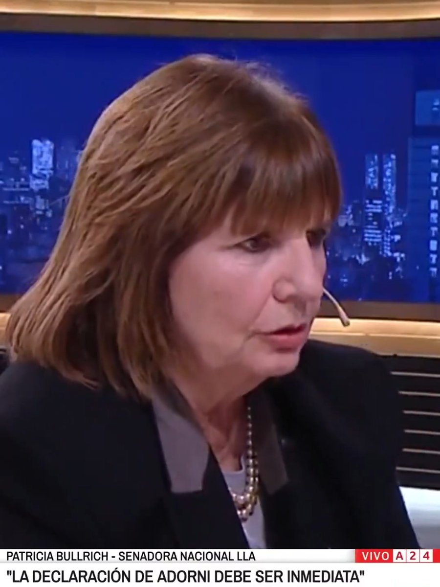 "Patricia Bullrich": Por sus comentarios sobre la declaración de bienes de Manuel Adorni