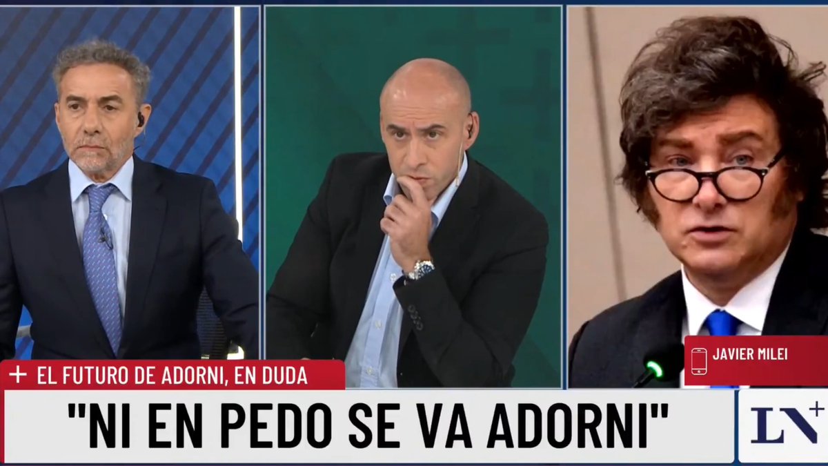 "Majul y Trebucq": Por las declaraciones de Javier Milei sobre Manuel Adorni en LN+
