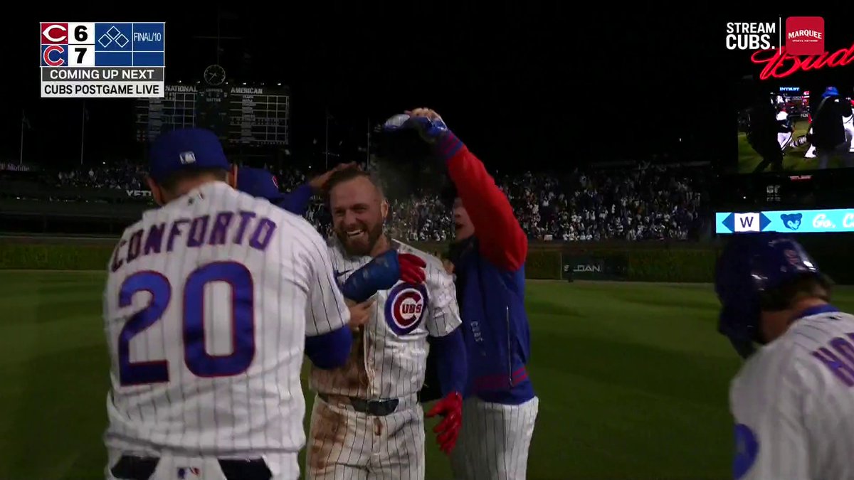 The Cubs are the first team to have three-straight walk-off wins against a single team since the 2019 Dodgers did that against the Rockies 🔥