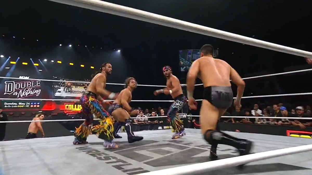 .Ace Austin 🤘🏼♠️ エース・オースティン gets the win for his team! Watch the #AEWDynamite + #AEWCollision replay RIGHT NOW on @SportsOnMAX!
