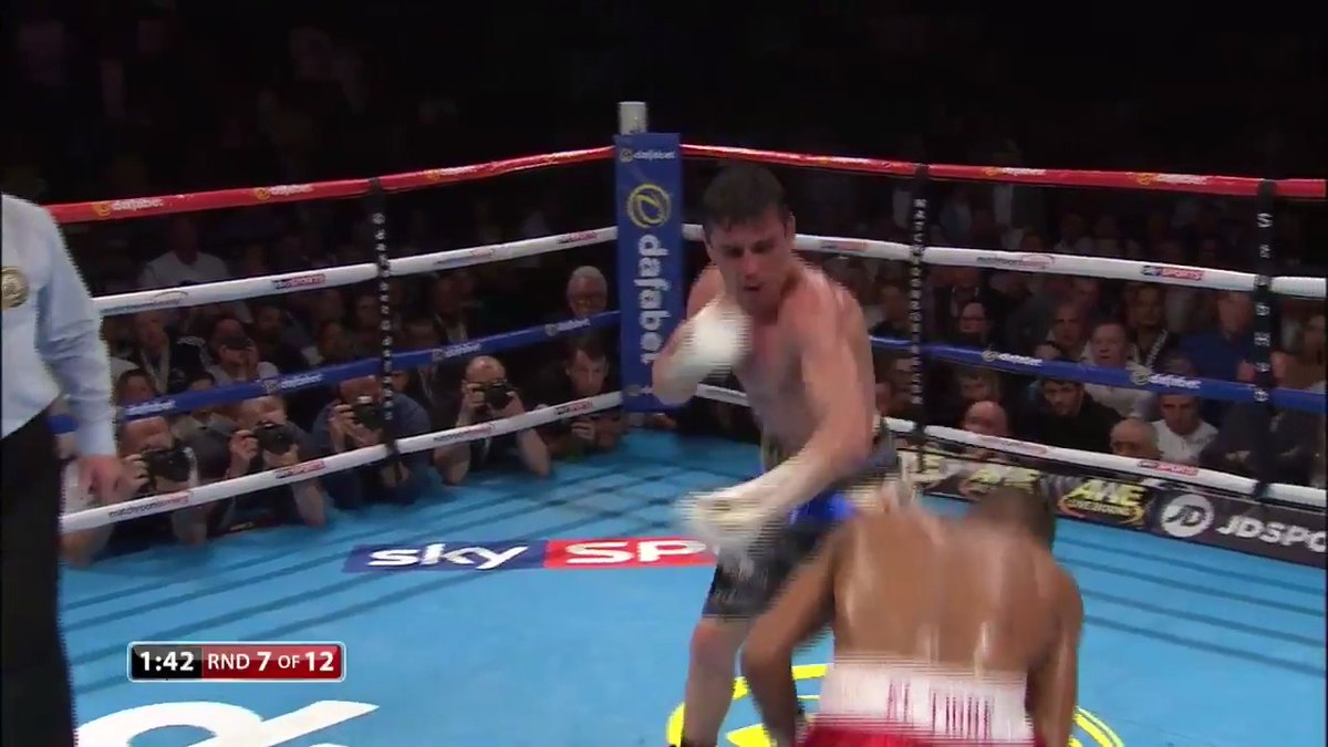 🗓️ 10 YEARS AGO TODAY... anthony crolla made a successful first defence of his WBA World Lightweight Title with a SICKENING body shot stoppage of Ismael Barroso 🤢 What a night in Manchester that was 🤩 #CrollaBarroso | #Knockout | #AntCrolla