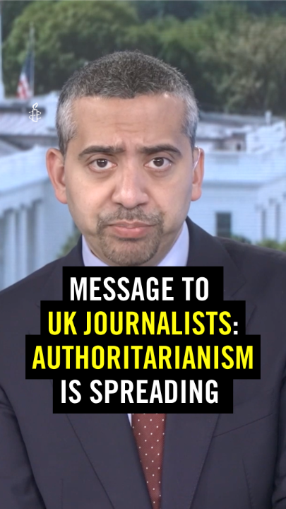 "When the alarm bells are ringing, you don't hit the snooze button. You wake up the world." Watch Mehdi Hasan's message to UK journalists for the #AmnestyMediaAwards 2026.