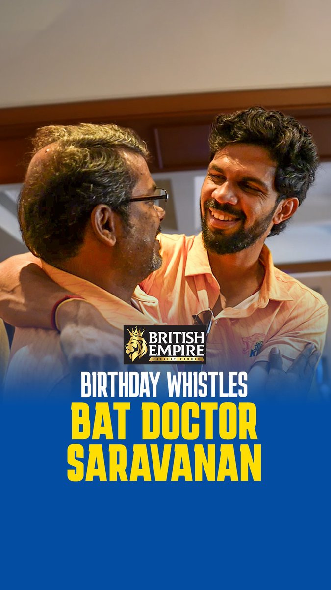 The hands behind the power hits Super birthday to our bat doctor, Saravanan🥳💛 #WhistlePodu #CraftedForCelebrations