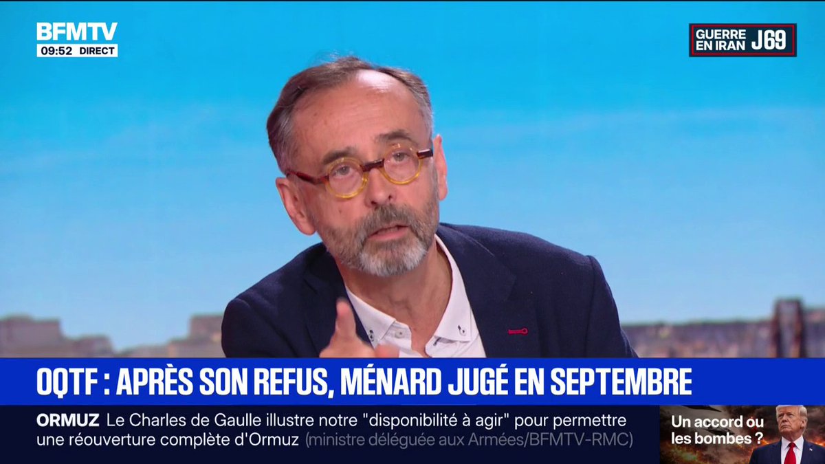 Robert Ménard jugé en Septembre: "Je viens d'être élu, je ne veux pas ne plus être maire dans trois mois" ➡️ Robert Ménard avait refusé en 2023 de célébrer le mariage d'une Française avec un ressortissant algérien, sous le coup d'une obligation de quitter le territoire français