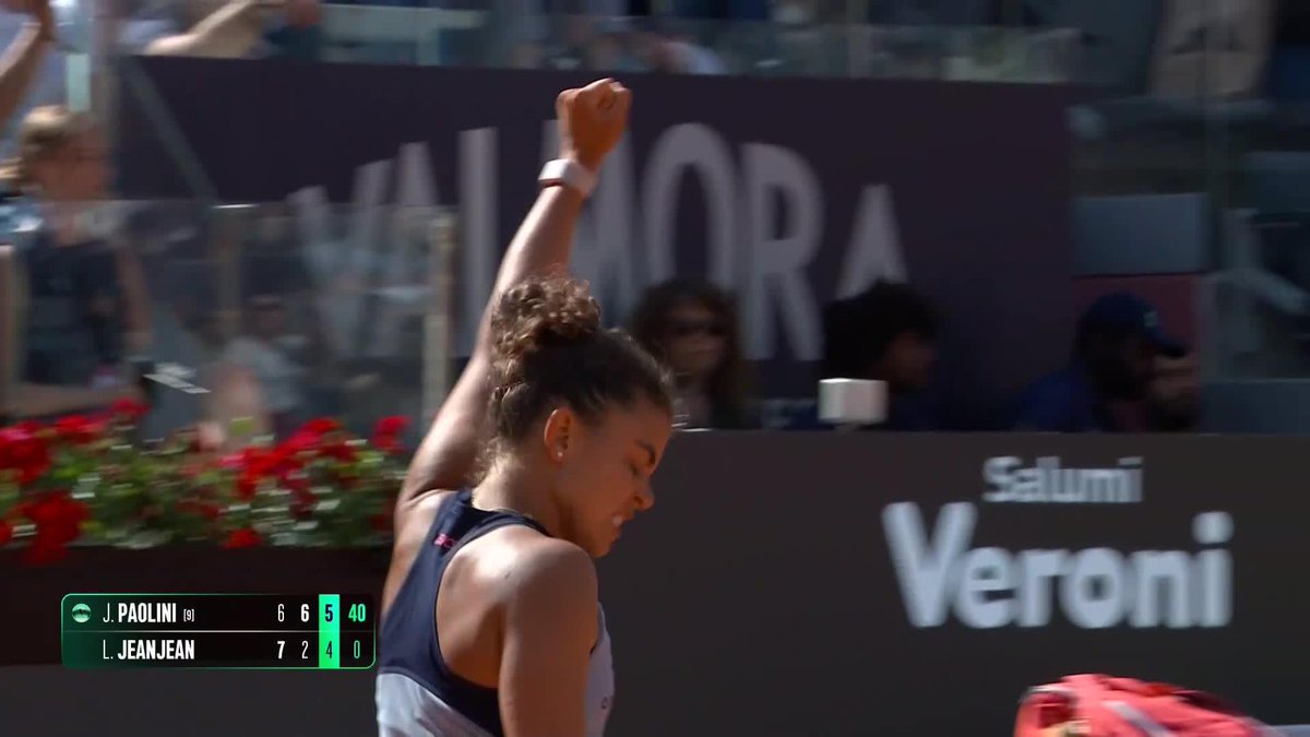 FORZA! 🙌 Jasmine Paolini is back winning in Rome! #IBI26