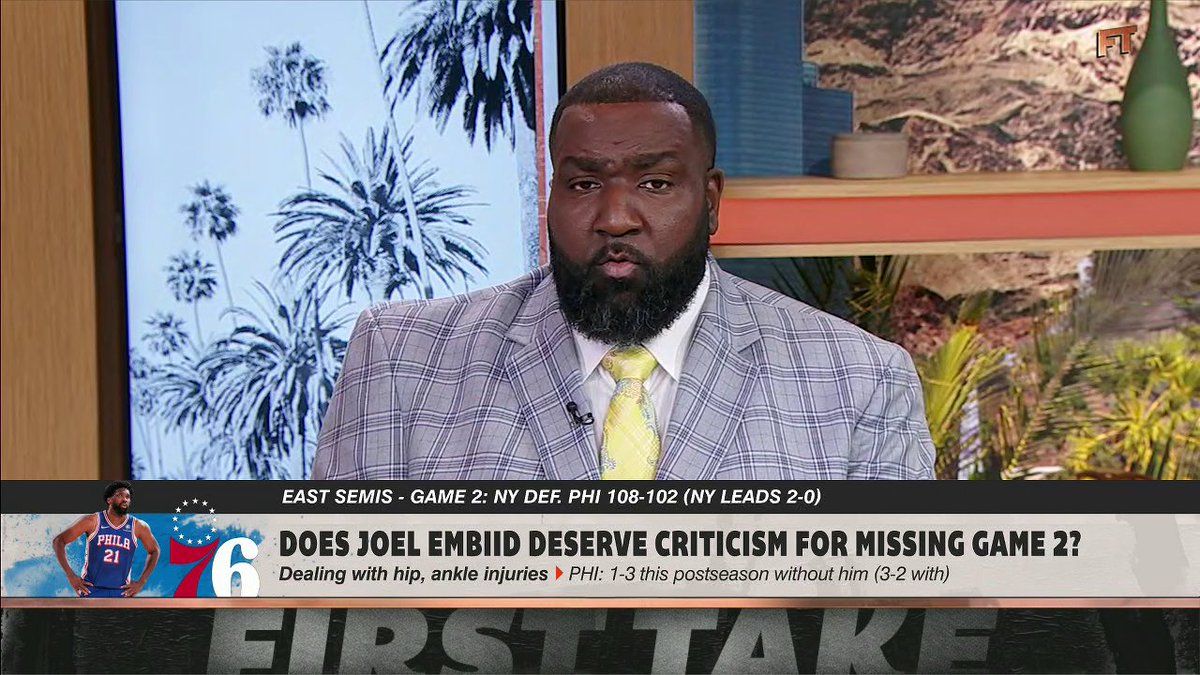 "You can't win a championship with Joel Embiid being one of the faces of your franchise. ... You can't trust him to be available." —Kendrick Perkins on Joel Embiid's injury history 🤕