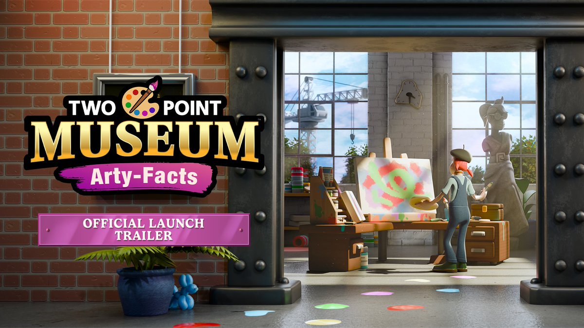 Time to brush up on your art skills, Two Point Museum: Arty-Facts is out now! Sculpt your very own museum and make a splash in the art world of Two Point County 🎨 Play now: