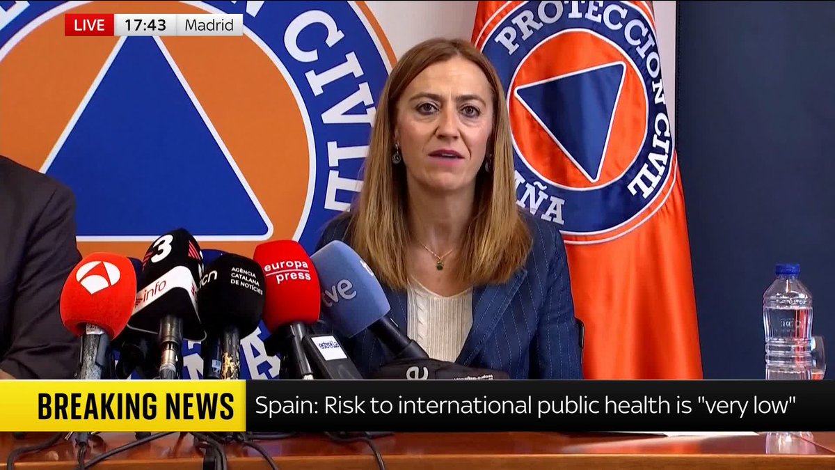 'Those evacuated from the MV Hondius will be completely isolated from the public.' Spain's head of civil protection discusses the preparations they are putting in place for the passengers of the hantavirus cruise ship, as it heads to the Canary Islands.