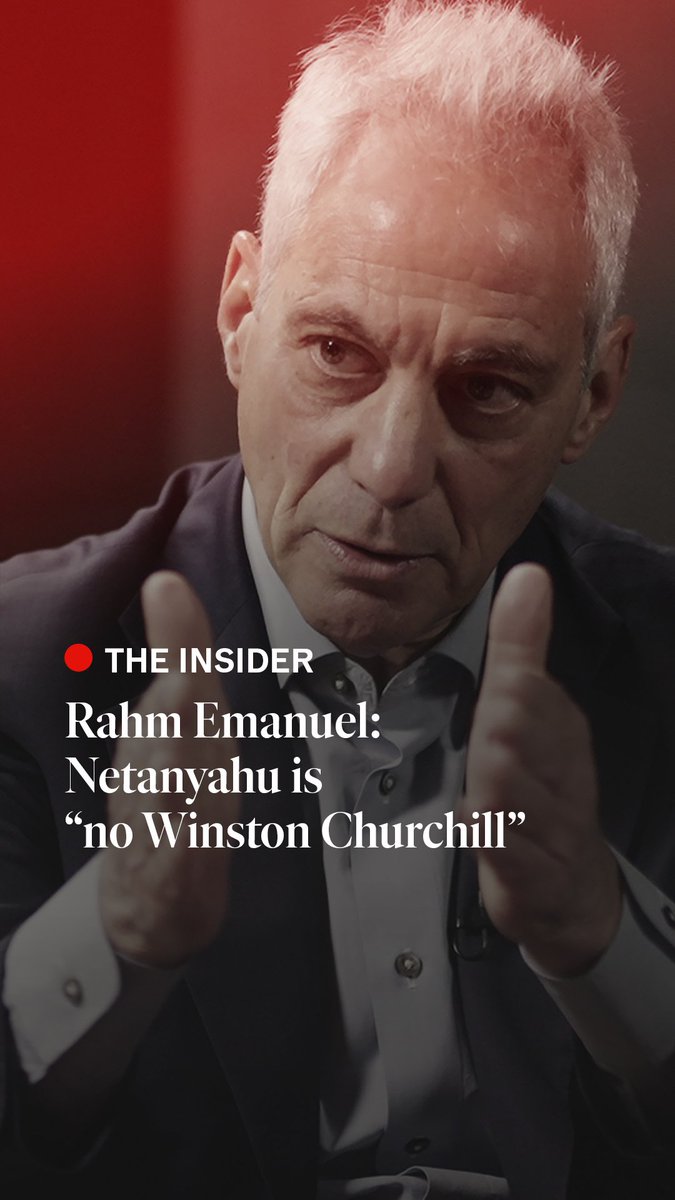 Rahm Emanuel says Binyamin Netanyahu “is no Winston Churchill”. He believes the policies of Israel’s prime minister have left the country isolated. In the latest episode of The Insider, the influential Democrat—who is mulling a run for the White House—sets out his position on the alliance between America and Israel