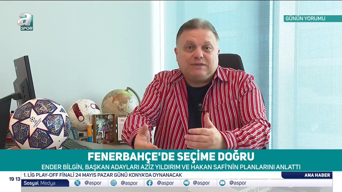 🗣Ender Bilgin: Aziz Yıldırım'ın Futbol Şubesi planı: Teknik Direktör: Aykut Kocaman Futbol Aklı: Oğuz Çetin İdari Menajer: Hasan Çetinkaya Hakan Safi de, teknik direktörü yarışın son haftası açıklayacak.